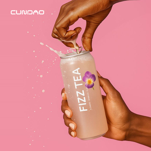 Cundao Custom Logo 500ml Transparent PET Plastic Soda <strong>Cans</strong> Beverage <strong>Cans</strong> Bottles Pull Ring Pet Jars With Easy Open Lid - Product Image 4