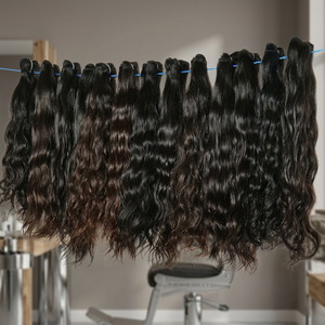 100% cutícula larga ondulada virgen cruda alineada sin proveedor procesado químico paquete natural templo cabello humano vietnamita - Product Image 1