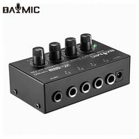 DAYMIC Profesional Mini HA400 Amplifier Rumah 4-Kanal Berbahan Logam dengan Adaptor 12V DC