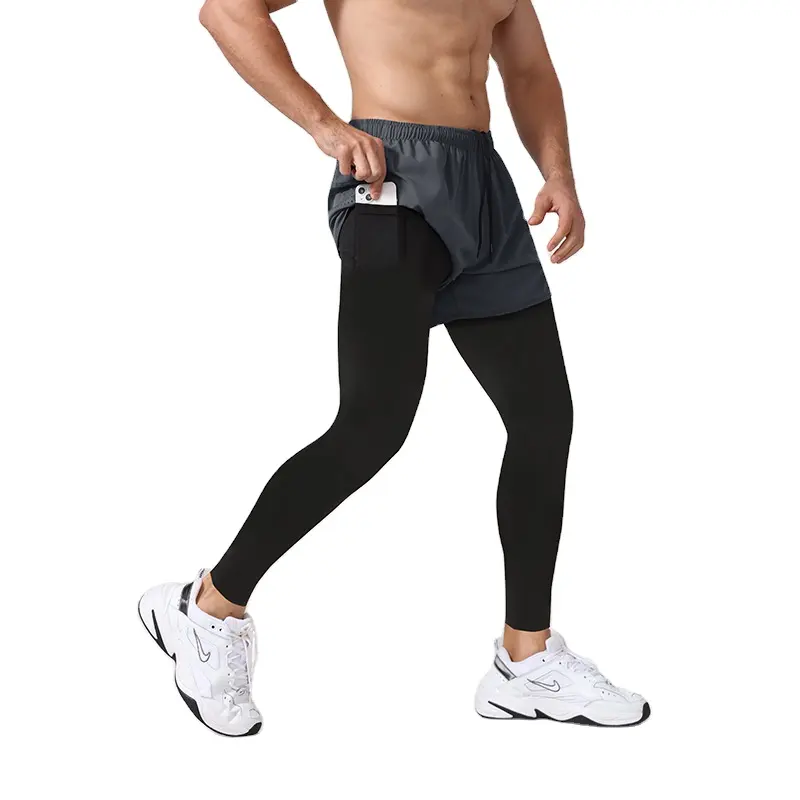 New Custom Design Sports Running Tights Fitness Gym Clothing Sport Leggings Men Yoga Pants