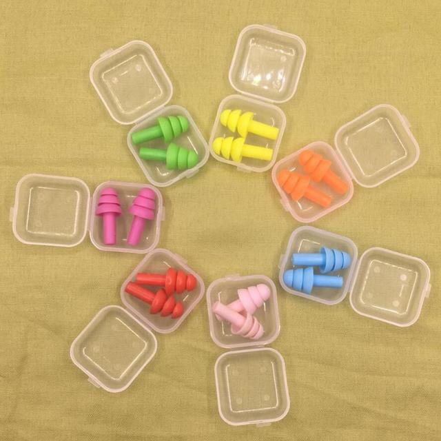Hot Sale Ear Plugs Hearing Protection Sound Insulation Multi Colour Waterproof Reusable Shooting Swimming Silicone Earplugs