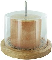 Totally Addict KD3160 Racloir Râpe À Fromage D18.6 X H24.5 Bois Beige Gris Transparent En Acier Inoxydable En Plastique Cloche Fromage Outils