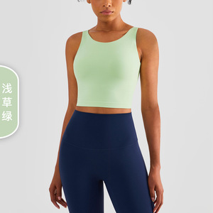 New Sports <strong>Bra</strong> <strong>Top</strong> <strong>Built</strong> <strong>in</strong> Integrated Cup Chest Cushion Women Gym Push up <strong>Vest</strong> Fixed Cup Slim Workout Gym Female Yoga Crop <strong>Top</strong> - Product Image 3