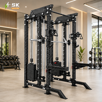 Mesin Multifungsi SK Factory Direct Dual Cable Machine Smith Bar Power Rack OEM ODM Grosir Peralatan Gym Komersial Pro