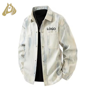 Camicia alla Moda con Colletto Rialzato, Stile Coreano Trendy e Comodo, Personalizzabile con LOGO, Maniche Lunghe Casual per <span class=keywords><strong>Uomo</strong></span> - Product Image 1
