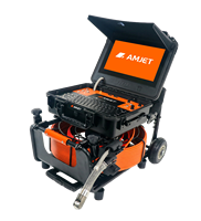 Caméra d'inspection des canalisations AMJET R22-Max 360 avec objectif rotatif, étanche IP68, haute pression, 1080P, pour le nettoyage des conduites