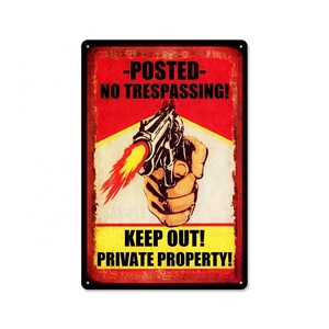 Avertissement No Trespassing Area 51 Retro Sign Attention Do Not Enter Tin Party Wall Decor Bigfoot Crossing Metal Plate Metal Sign - Product Image 5