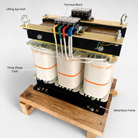 Transformateur d'isolement triphasé de type sec 20KVA, enroulement entièrement en cuivre, entrée 380V, sortie 200V, haute efficacité 0.98, 50/60Hz, stable