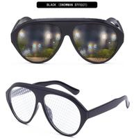 Vente chaude 2025 lunettes optiques de diffraction avec feux d'artifice effets visuels lunettes de soleil de fête pour spectacles de lumière Club Logo personnalisé