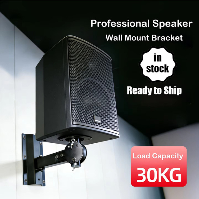 Yinyu WB003 Heavy Duty Full Steel Speaker Wall Bracket Max Load 30KG for PA Speakers Studio Monitors Home Theater