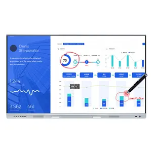 런던 중국 공장 65 인치 인터랙티브 디지털 스마트 터치 스크린 평면 패널 회의용 전자 스마트 보드