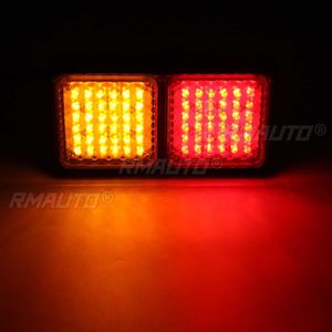 ไฟท้ายรถยนต์ รถบรรทุก 2 ชิ้น 12V 72 LED ไฟเบรก ไฟเลี้ยว สำหรับรถพ่วง รถบัส รถบรรทุก รถคาราวาน - Product Image 3