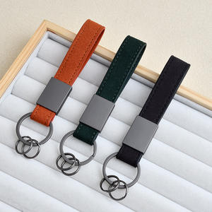 Porte-clés en cuir et métal gravé au laser avec logo personnalisé, cadeau d'affaires haut de gamme, porte-clés en alliage de zinc pour BMW M <span class=keywords><strong>Audi</strong></span> RS Benz AMG - Product Image 1