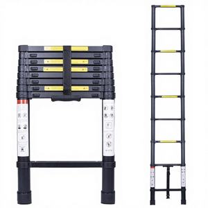 Escalier de grenier en aluminium de 1,5 mm d'épaisseur, certifié EN131, pliable et télescopique, capacité de charge de 150 kg, pour entrepôt et salle de sport - Product Image 1