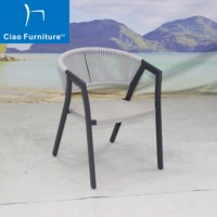 Fauteuils de jardin empilables en aluminium tressé pour restaurant extérieur – Vente en gros