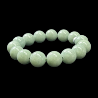 Natürliches Burmesisches Jadeite-Armband der Klasse A mit Runden Perlen, Hochwertiges Jadeite-Armband für Damen (mit NGTC-Zertifikat)
