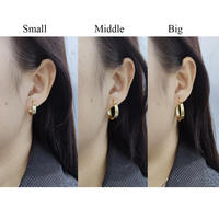 Boucles d'oreilles créoles en argent sterling 925 de style minimaliste, forme ronde, populaires en Europe et en Amérique
