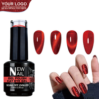 Vernis à ongles magnétique en gel cristal de haute qualité 15 ml pour nail art, effet œil de chat, multi-couleurs, à retirer par trempage