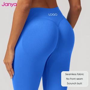 Leggings de Yoga sin Costuras para Mujer con Logotipo Personalizado, Ropa Deportiva, Efecto Scrunch, para Entrenamiento, de Cintura Alta para Gimnasio y Fitness - Product Image 3