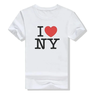 T-shirt I Love <span class=keywords><strong>New</strong></span> <span class=keywords><strong>York</strong></span> con Stampa Slogan, Stile Streetwear, 100% Cotone, per Uomo e Donna - Product Image 2
