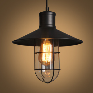 retro industrielle schwarz metall vogelkäfig glas schatten pendelleuchte vintage restaurant kaffee bar dekoration pendelleuchte - Product Image 1