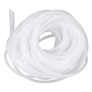 Nastro per avvolgere cavi a spirale 4 mm x 10 m, colore bianco, ideale per l'organizzazione e la protezione dei cavi elettrici. - Product Image 1