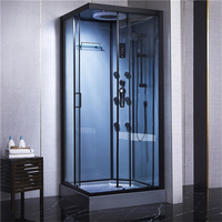 Pièce de douche complète simple, cabine préfabriquée de douche avec le plateau acrylique de douche