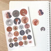 Étiquettes personnalisées avec logo imprimé A4 A5 A6, autocollantes, holographiques, résistantes à l'huile, à gratter, autocollants de dessin animé, papier vinyle, imperméables, pour travaux manuels