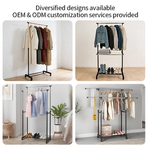 Séchoir à linge rétractable en métal à poteau unique, support à vêtements portable sur roulettes, séchoir autoportant avec rotation à 360° °   Roues - Product Image 3