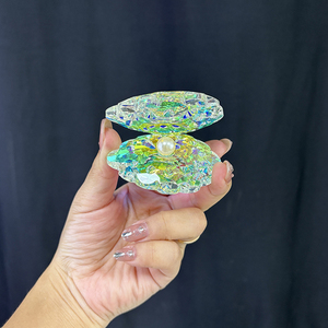 AB Tinh thể thủy tinh vỏ với ngọc trai figurine trang trí MH-D0463 - Product Image 3