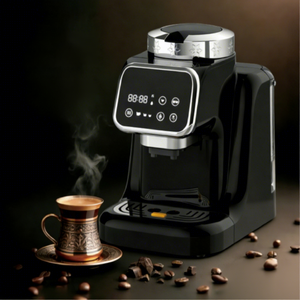 Machine à café automatique programmable en plastique avec fonction autonettoyante, capacité de 4 tasses, pour usage domestique et hôtelier, préparation turque automatique - Product Image 2