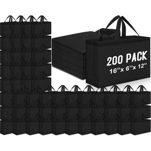 Bolsas de Compras Reutilizables de 16x6x12 Pulgadas, Plegables, de Tela No Tejida, para Uso Comercial - Product Image 1