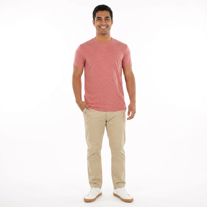 T-shirts pour hommes en coton et fibre de bambou, prix de gros, manches courtes, broderie, logo imprimé, design, vêtements d'été, couleur unie, tricot - Product Image 1