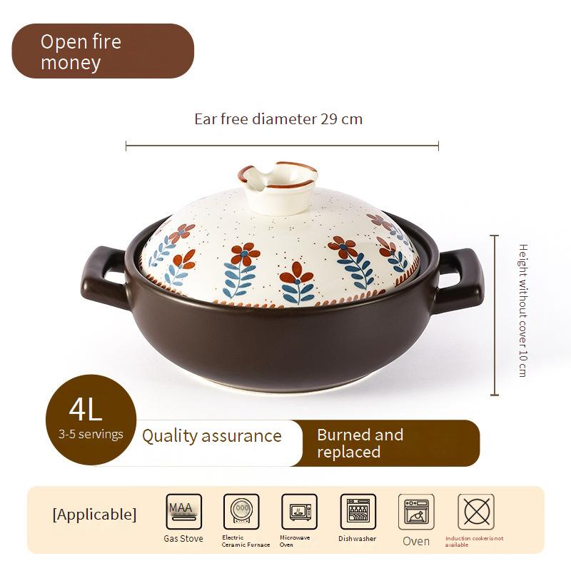 4l open flame model (3-5 people) [wide mouth for various uses]