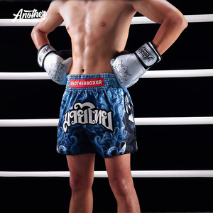 กางเกงขาสั้นสำหรับผู้ชายกางเกงขาสั้นมวยไทยสำหรับผู้ใหญ่กางเกงมวยแบบพรีเมี่ยมสำหรับ2025ออกแบบโลโก้ได้ตามต้องการ - Product Image 5