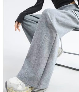 <span class=keywords><strong>Pantaloni</strong></span> Sportivi Americani da <span class=keywords><strong>Donna</strong></span> Autunno Inverno Nuovi con Vita Alta Elasticizzata, Morbidi, Foderati in Pile, Casual, Anti-Pilling, Gamba Larga - Product Image 2