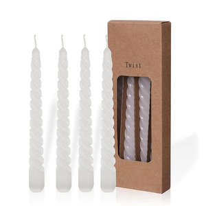 4 Uds. Velas cónicas en espiral candelabros retorcidos 8 10 pulgadas velas altas para cena boda decoración del hogar - Product Image 3