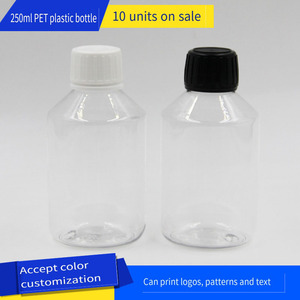 Amber Blue Clear <strong>Plastic</strong> 100ml 250ml <strong>500</strong> Ml 1000ml Pet <strong>Bottle</strong> W/ White &amp; Black Tamper Screw Cap and Natural Pp Inner Liner Tip - Product Image 3