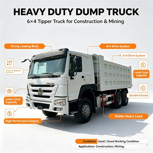 Camion benne Sinotruk HOWO 6x4 371HP 10 roues, 99% neuf, poids lourd pour la construction et l'exploitation minière, en stock - Product Image 1