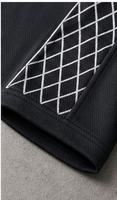 T-shirt de sport noir en gros, respirant, à séchage rapide, avec motif aile réfléchissant, pour l'entraînement et la gym, pour homme, à manches courtes