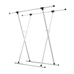 X Shape Floor Standing Clothes <b>Drying</b> <b>Rack</b> White Fixed Type For Balcony Or Indoor Use - Product Image 2
