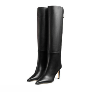 Fabricante personalizado elegante personalizado hasta la rodilla botas de cuero para mujeres Slingback con punta estrecha tacón alto moda de invierno para <span class=keywords><strong>Sum</strong></span> - Product Image 4