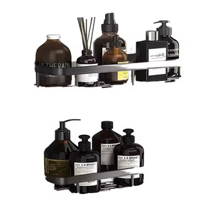 Mensole da Bagno di Alta Qualità <span class=keywords><strong>a</strong></span> <span class=keywords><strong>Parete</strong></span> in Metallo e Alluminio, Scaffali Galleggianti per Doccia - Product Image 2