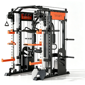 Smith Machine All-in-One con Power Cage, Attrezzatura Multifunzione <span class=keywords><strong>per</strong></span> Allenamento <span class=keywords><strong>a</strong></span> <span class=keywords><strong>Casa</strong></span> con Cable Crossover <span class=keywords><strong>per</strong></span> un Workout Completo del Corpo - Product Image 2