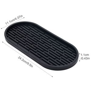 Plateau de rangement en silicone minimaliste moderne, forme ovale, organisateur pour cuisine, salle de bain, salon - Product Image 4