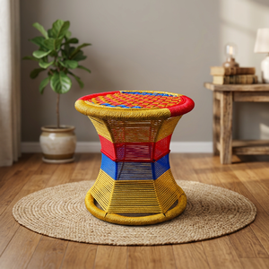 Silla Larga de Ratán Natural Moderno y Único, Hecha en India, de Madera Sólida, Cómoda, Ecológica e Impermeable, Ideal para Apartamentos - Product Image 1