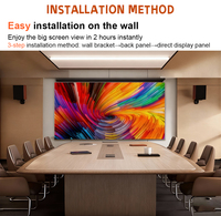 Panel Video Wall LED Ultra Tipis 36mm COB P0.9 P1.2 P1.5 untuk Dalam Ruangan, Layar LED Servis Depan untuk Home Cinema