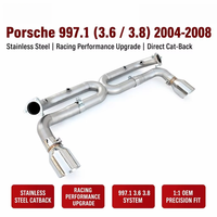 Échappement Catback Personnalisé pour Porsche 997.1 3.6L 3.8L 2004-2008 en Acier Inoxydable, Amélioration des Performances de Course, Adaptation OEM 1:1