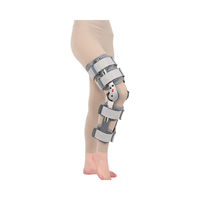 Attelle de genou médicale réglable à charnières, immobilisateur orthopédique pour jambe, orthèse de genou pour l'arthrose, cadre en acier composite