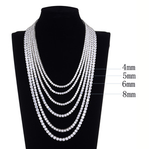 Europäische und amerikanische Hip-Hop-Zirkon-Tennis kette | High-End Vielseitiger Schmuck | Kubanische Glieder kette | Großhandel - Product Image 5